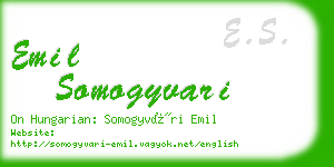 emil somogyvari business card